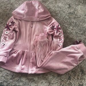 C.C Kids Pink Outfit with Floral Design 2T